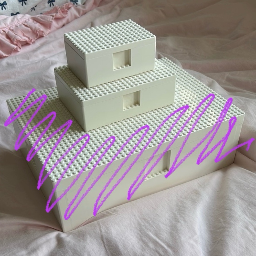 Ikea x Lego "BYGGLEK" 2 Smaller Boxes